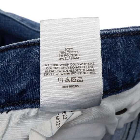 Express Mens Jeans 31x32 Measures 32x29.5 Straight Blue Denim Stretch - Picture 5 of 11